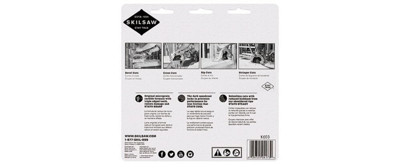 SKIL 75940 Titanium 7-1/4-Inch 40 Tooth ATB Thin Kerf Crosscutting Saw Blade with 5/8-Inch and Diamond Knockout Arbor - Image 5