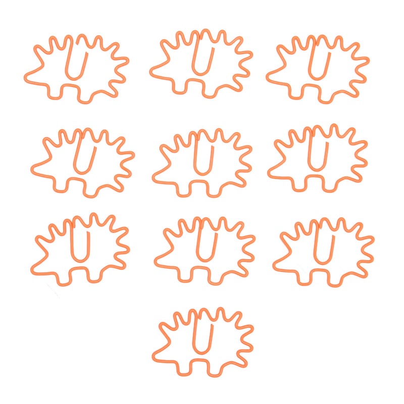 100pcs Paper Clips Portable Mini Cute Hedgehog Shape Rustproof Electroplated Metal Paper Clips For File Classification - Image 2