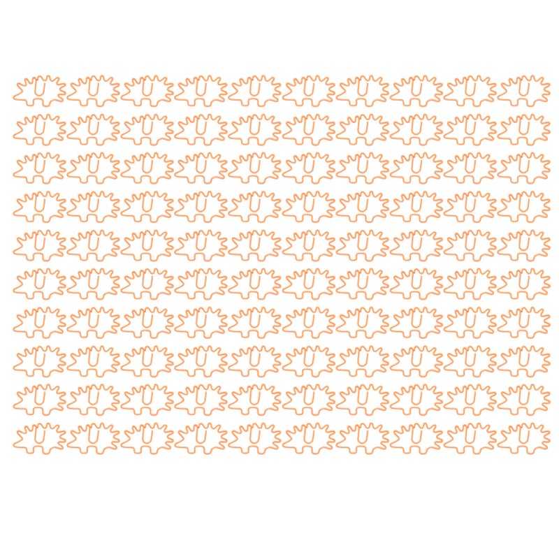 100pcs Paper Clips Portable Mini Cute Hedgehog Shape Rustproof Electroplated Metal Paper Clips For File Classification - Image 1