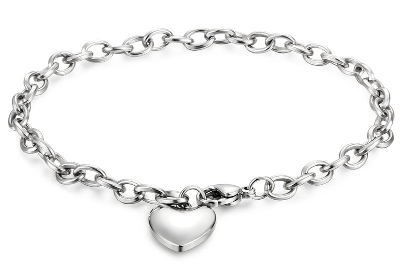Jstyle Jewelry Women's Heart Charm Bracelets Stainless Steel Link Bracelet Birthday Gifts for Women Jewelry - Image 3