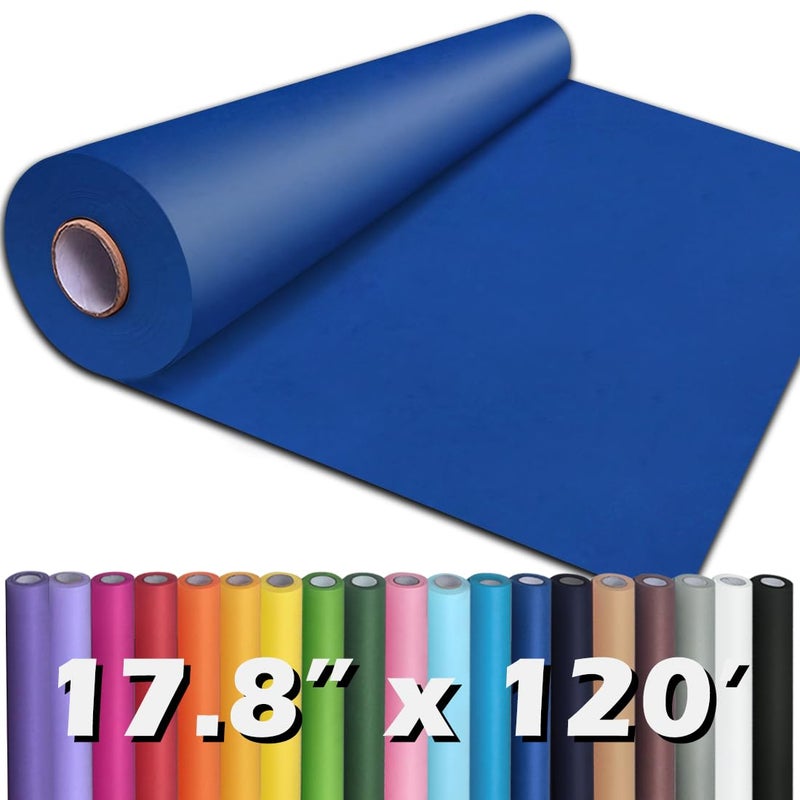 PerkHomy 178 x 1440 120 Blue Kraft Paper Roll for Craft Bulletin Board Paper Art Table Covering Crafting Gift Wrapping Bouquet Packing Parcel 80GSM 55LB Blue 178 x 120