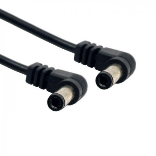JSER DC Power 5.5 x 2.1mm/2.5mm Male to 5.5 2.1/2.5mm Male Plug Cable Right Angled 90 Degree 1.97ft for - Image 2