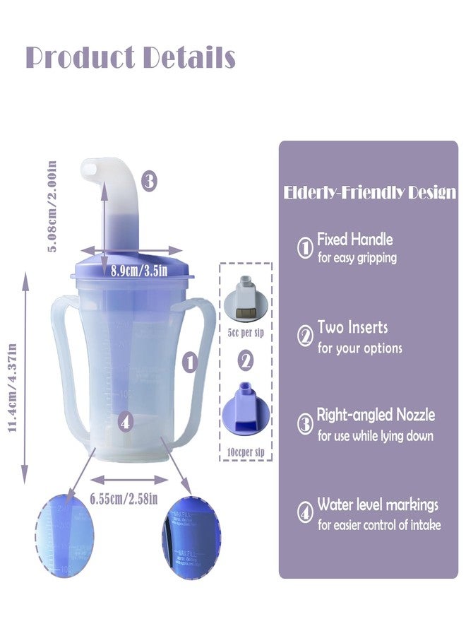 JFGLORIX Dysphagia Regulating Drinking Cup for Swallowing and Disorders People,Dispenses 5cc or 10cc of Liquid Each Time,No Thickener is Used.Helps to Prevent Choking - Image 5