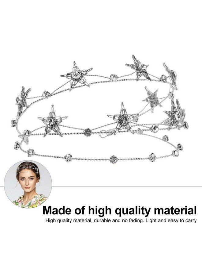 Beaupretty Eaupretty Bling Rhinestone Star Crown Star Crystal Tiara And Crown Bridal Headpiece Alloy Hairband Wedding Jewelry For Women Girls Silver - Image 5