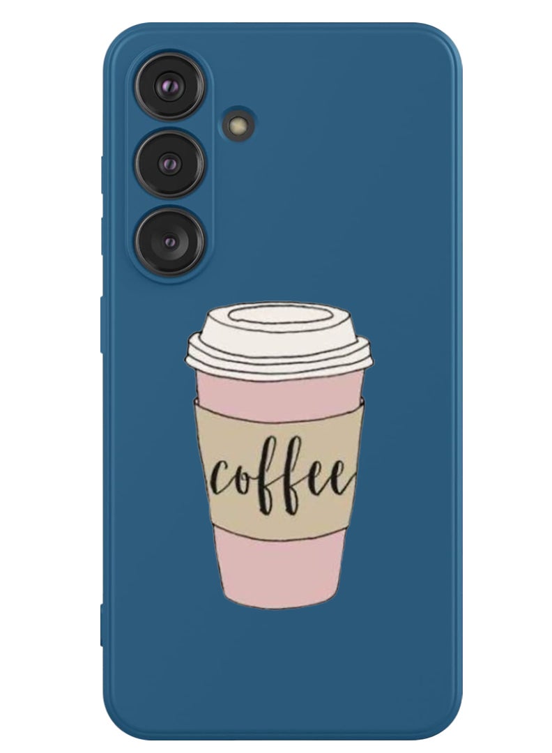 Theodor Protective Slim Fit Case Liquid Silicone Cover with Full Body Protection Anti-Scratch Shockproof Case For Samsung Galaxy S24 (Blue) - Coffee (2) - Image 1