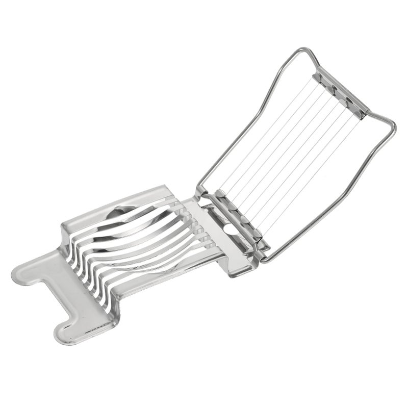 Boiled Egg Slicer Silver 8pcs 6mm Even Stainless Steel Wires - Durable Smooth Cutting Egg Cutter for Hard-Boiled Eggs Soft Cheeses Kiwis Bananas Strawberries - Image 2