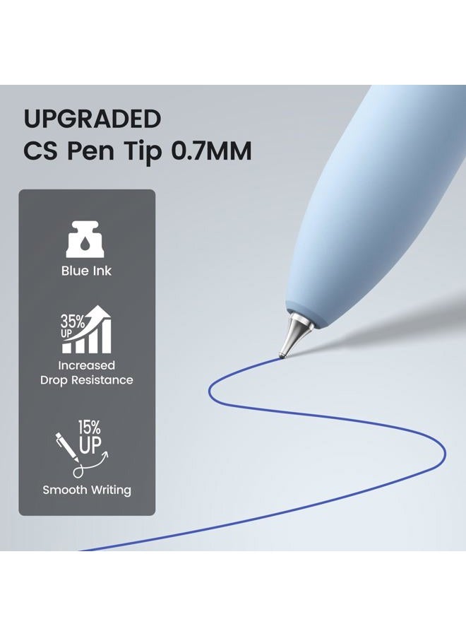 Jimmidda 8Pcs Blue Gel Pens - 0.7mm Blue Ink Pens Medium Point | Smooth Writing - Quick Drying Retractable Pen for Men Women (Vintage + Morandi - 16Pcs) - Image 4