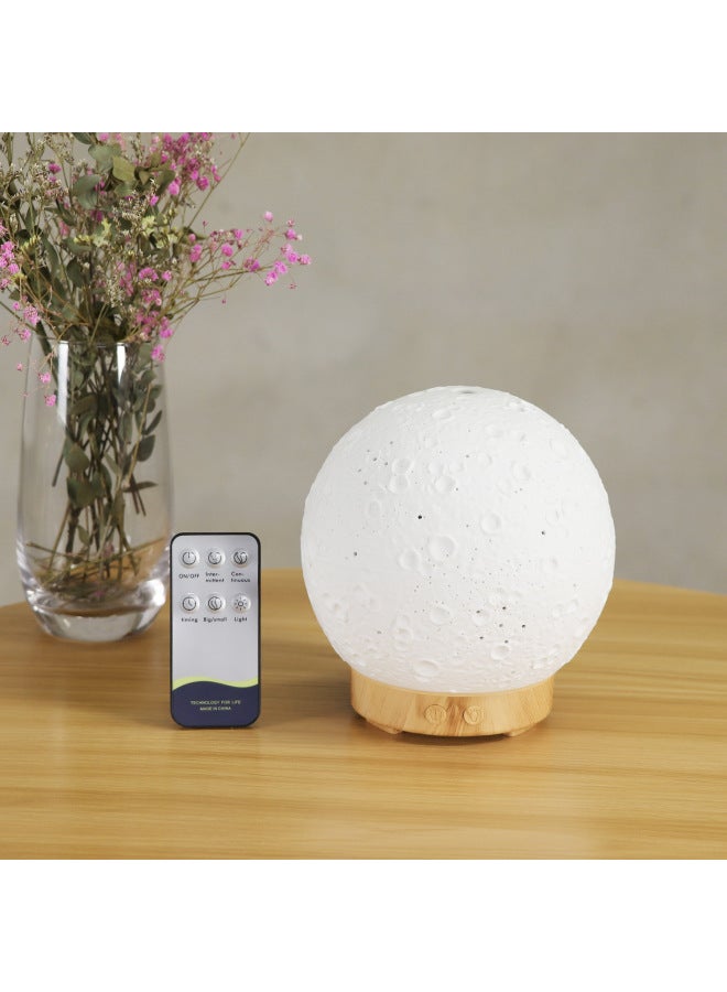 Lunar Appearance Ultrasonic Light Transmission Ceramic Gift Colorful Essential Oil Manufacturers New Planet Aromatherapy Humidifier