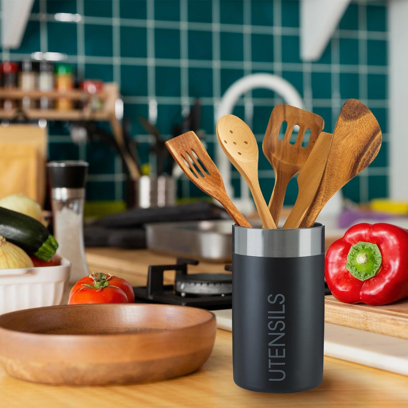 Premier Housewares 508523 Liberty Utensil Holder - Black, H18 x W10 x D10cm - Image 4