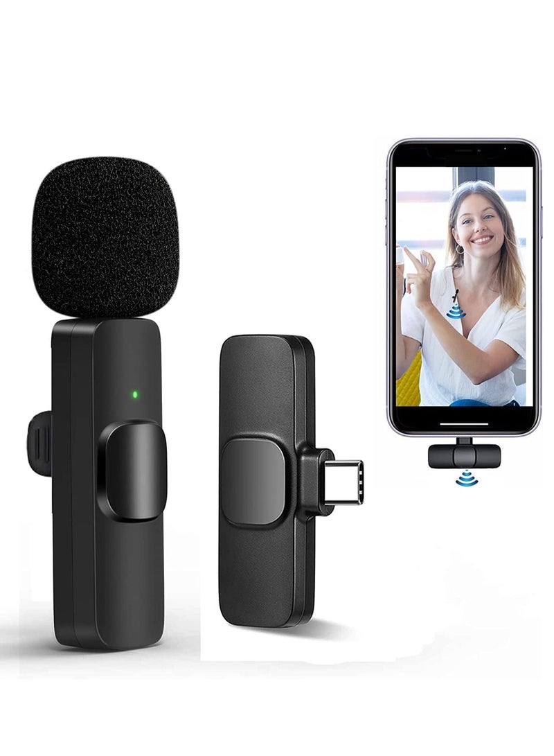 ELTRAZONE Professional Wireless Lavalier Lapel Microphone for Android Phone - Cordless Omnidirectional Condenser Recording Mic for Interview Video Podcast Vlog YouTube - Image 1