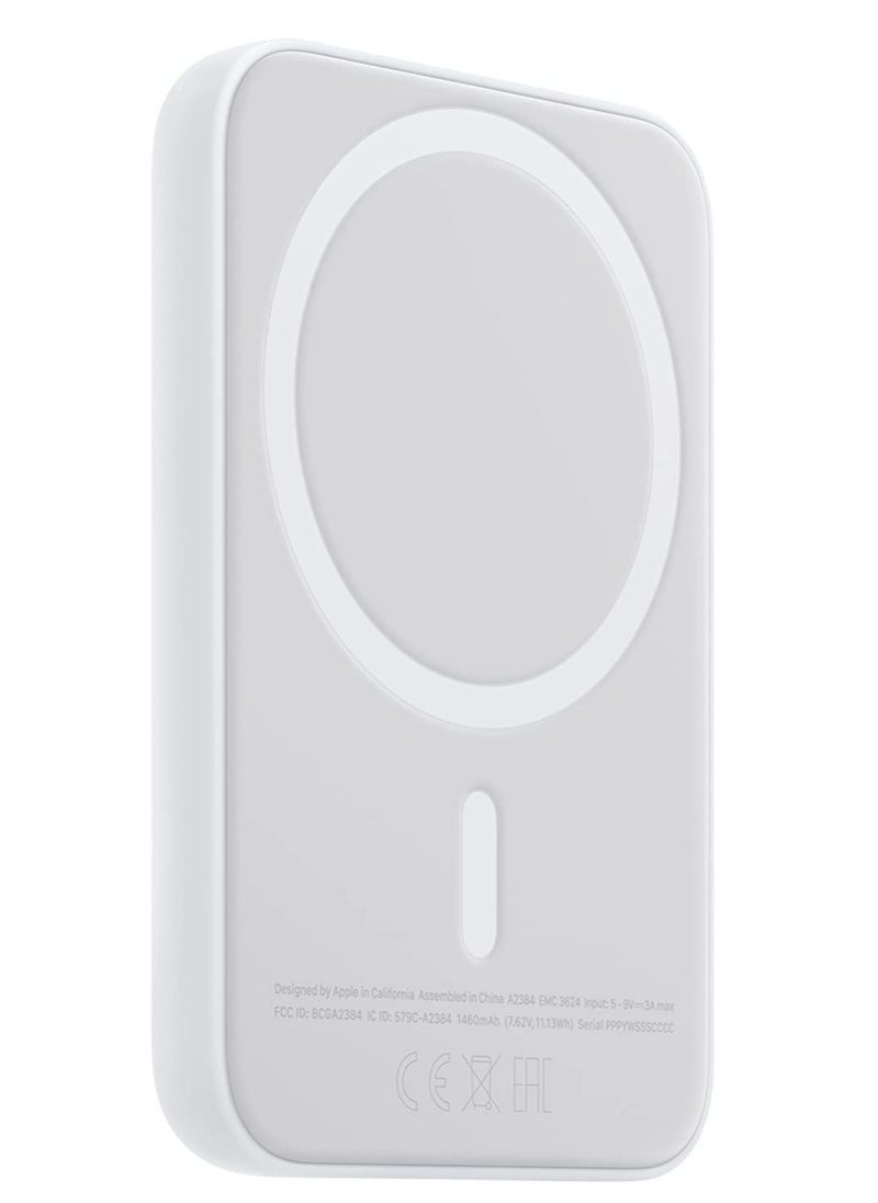 Generic - MagSafe Compatible Battery Pack for iPhone 14 Pro Max - 15W Wireless Charging, Non-Interference with Cards & Fobs, White - Image 1
