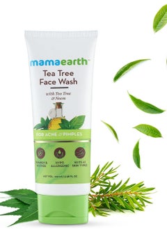 Mamaearth Mamaearth Tea Tree Natural Face Wash for Acne & Pimples Wash 100 ml - For Normal & Dry Skin  - Image 1