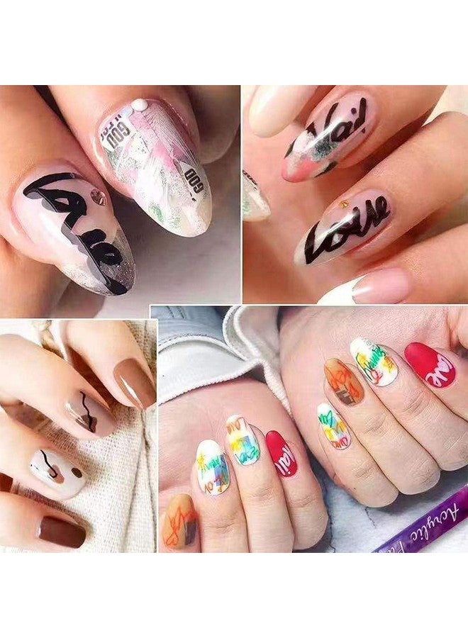 Ruby Face RUBYFACE 12 Colors Nail Art Pens, 3D Painted Drawing Nail Graffiti Pen, Liner Nail Point Quick Dry & Waterproof Nail Art DIY Painting Pen, Doting Flower Letter Abstract Lines Details Pen Nail Art Kit - Image 5