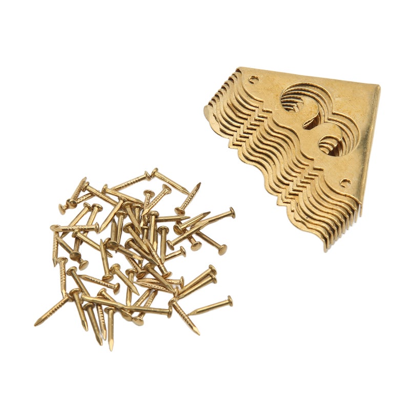 10Pcs Metal Corner Protector Vintage Design Elegant Style Wide Application Durable Brass Corner Guards for Box Case - Image 5