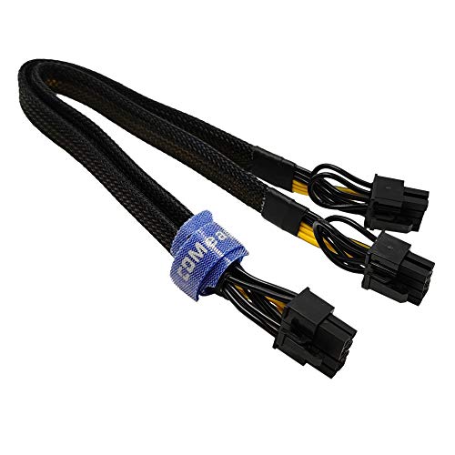 COMeap GPU Power Cable for Dell T3600 T3610 T5600 T5610 T5610 T7600 T7610 5810 T5810 T7810, 8 Pin PCIe to Dual 8 Pin(6+2) Male PCIe Power Adapter 13-inch(34cm) - Image 1