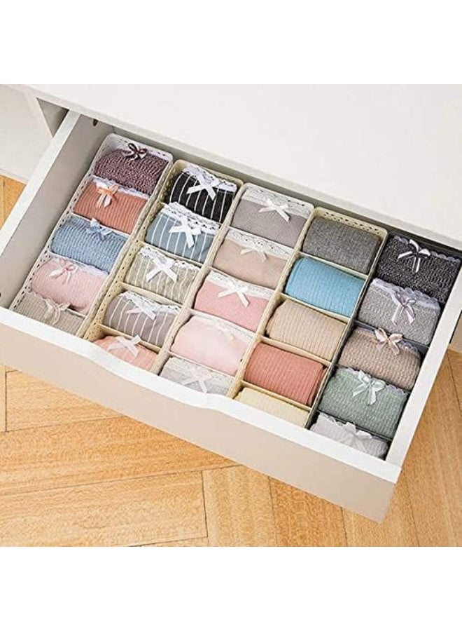 Spaceshoop 5-Compartment Drawer Organizer Box – White Clothing Storage Container for Underwear, Lingerie, Socks, Scarves & Small Garments - Image 2