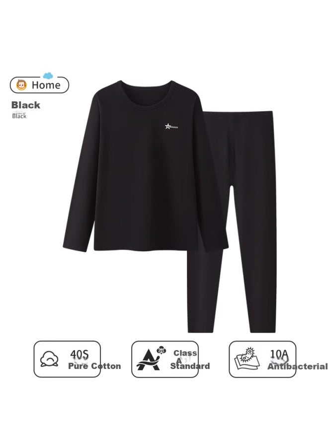 Autumn Underwear Set For Teenagers And Men, Inner Layer Cotton Thermal Underwear, Children'S Spring And Autumn Thin Warm Base Layer - Image 1