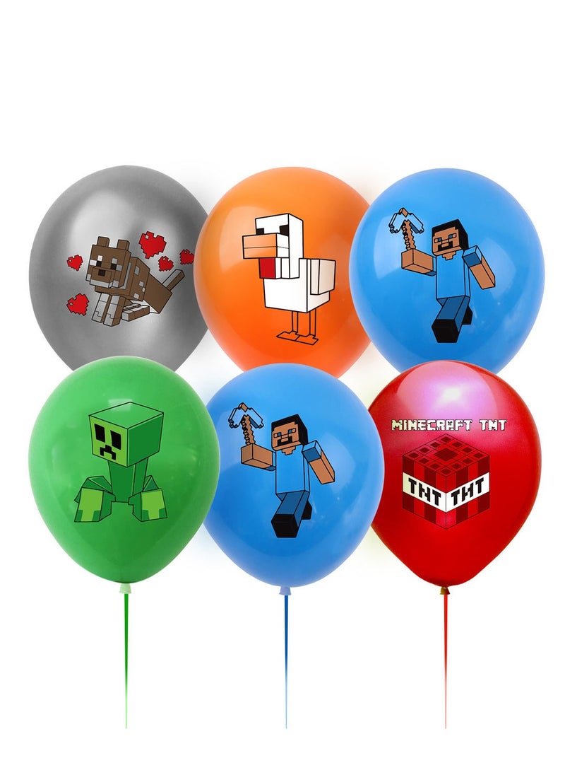 Generic - Pixel Games Theme Birthday Party Decoration Set Happy Birthday Banner Bunting Cake Decorating Topper Balloons For Boys Girls Birthday Decoration - Image 1