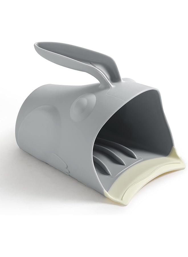 KASTWAVE Bath Rinse Cup For Baby Cute Frog Shape Baby Bath Cup Hair Shampoo Rinser For Toddlers Gray - Image 2