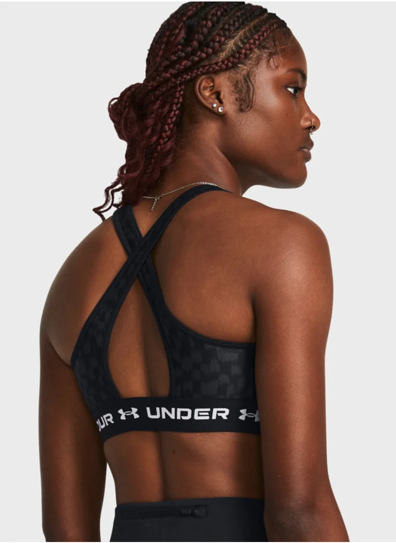 UNDER ARMOUR Crossback Medium Support Printed Bra