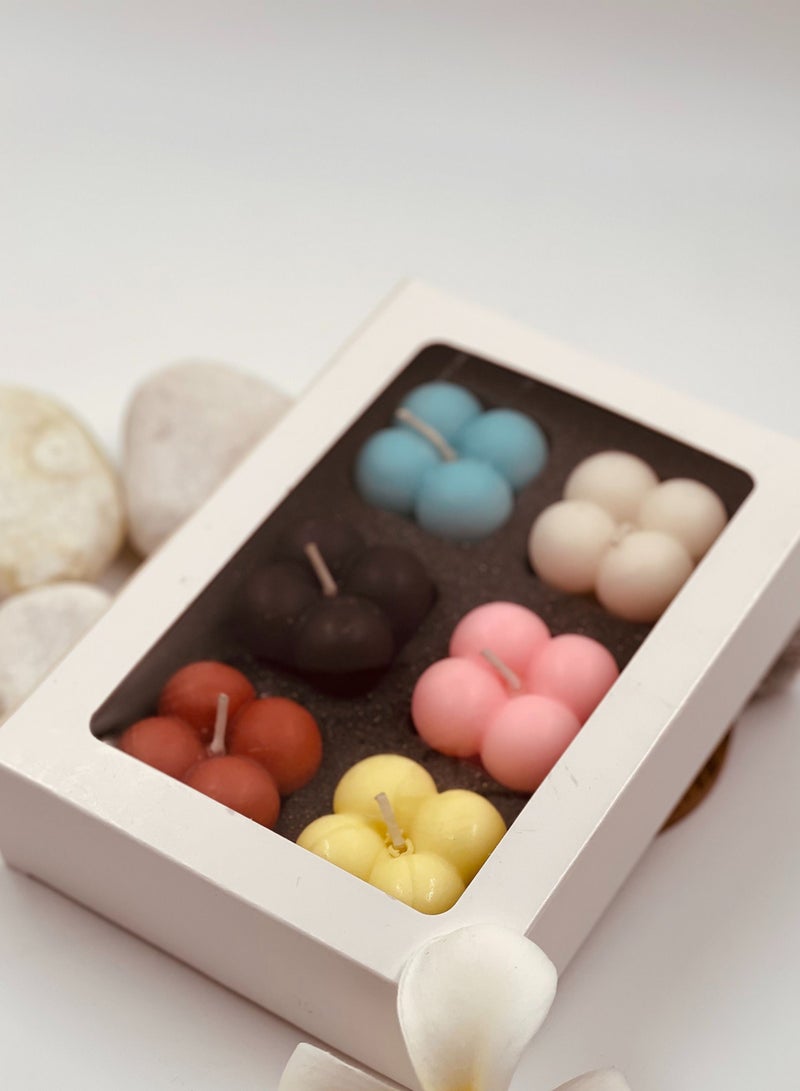 أورا مجموعة مكونة من 6 شموع الصويا المعطرة - منتج فريد من نوعه ذو جودة فاخرة برائحة الزهور لمنزل أنيق ومثالي، وهدايا، ومنتجعات صحية، والتأمل - Image 2