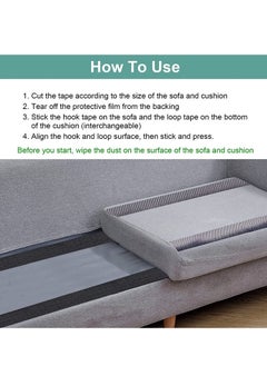 SYOSI Couch Cushion Non Slip Pads to Keep Cushions from Sliding Hook and Loop Tape with Adhesive for Smooth Surfaces 2m Long 11cm Wide  - Image 4