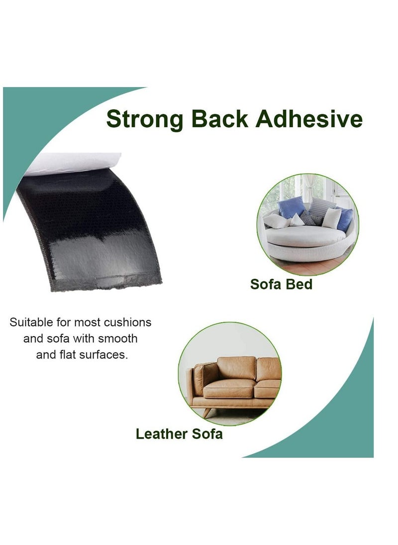 SYOSI - Couch Cushion Non Slip Pads to Keep Cushions from Sliding Hook and Loop Tape with Adhesive for Smooth Surfaces 2m Long 11cm Wide - Image 1