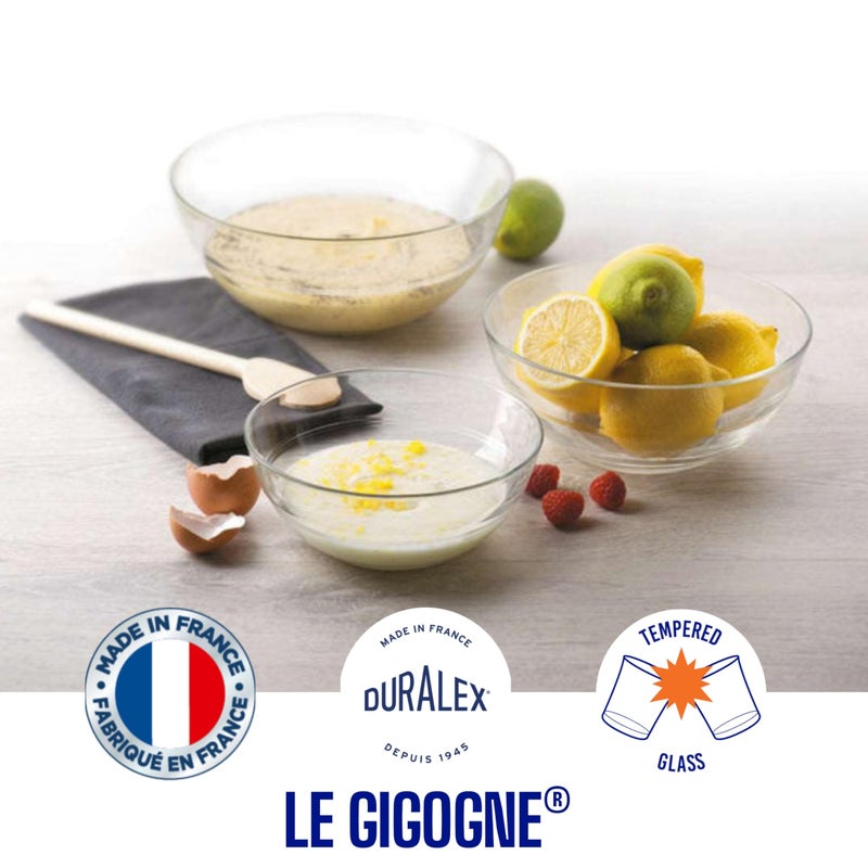 DURALEX Duralex® Gigogne Clear Glass Bowls (Set of 1) - 3.55tr, Tempered Glass, Serving & Mixing |Kitchen & Dinning | Ultra Scratch Resistant - Image 3