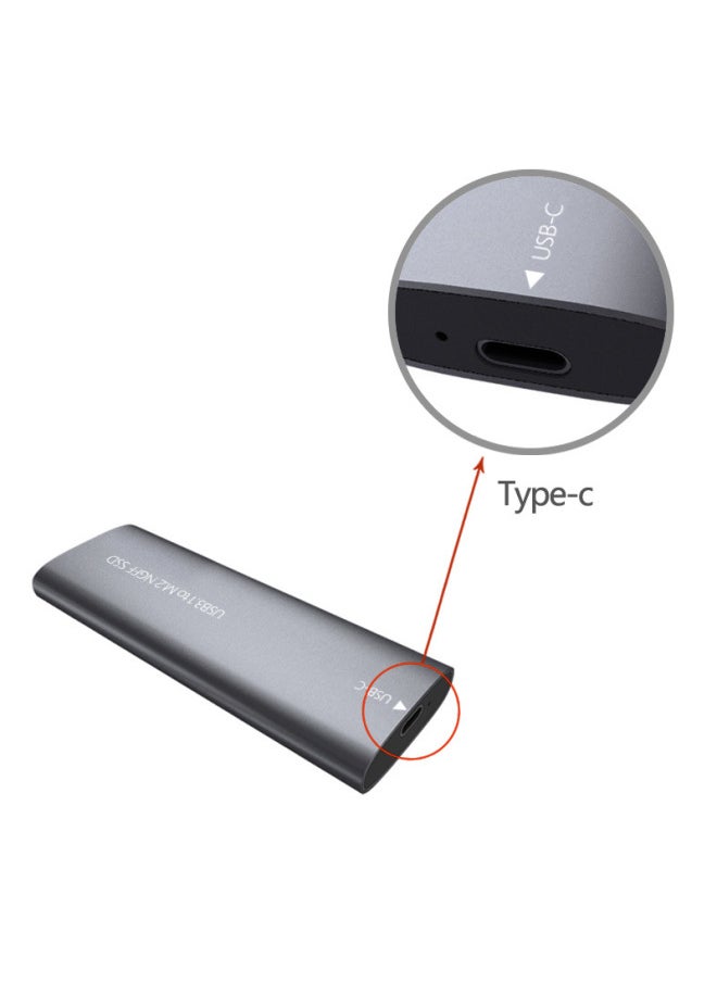 ماركة غير محددة صندوق القرص الصلب M.2 USB3.1Type-C نقل M.2NGFF صندوق القرص الصلب ذو الحالة الصلبة صندوق القرص الصلب الخارجي المعدني - اللون: TP06-CC بروتوكول NVME باللون الرمادي الحديدي  - Image 3