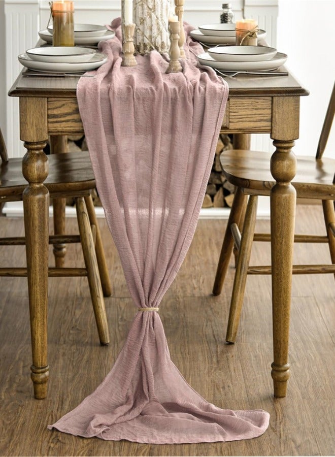 Cheesecloth Table Runner 35x118 inch Boho Gauze Table Runner Cheese Cloth Table Runner Rustic Runner for Wedding Baby Bridal Shower Birthday Party Decorations - Image 5