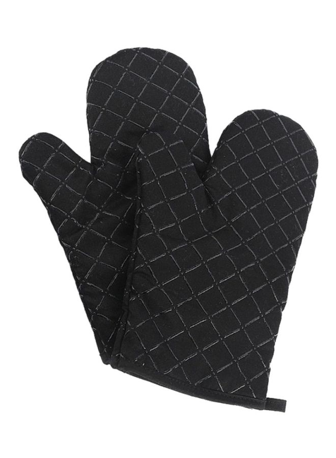 Loquat Anti Steam Oven Glove Black 18x28cm - Image 1
