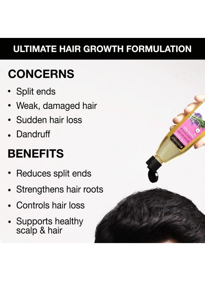 Soulflower - Rosemary Lavender Hair Oil For Healthy Hair, Scalp Nourishment, Hair Growth - 100% Pure & Natural Undiluted Cold Pressed Oil, 120Ml - Image 1