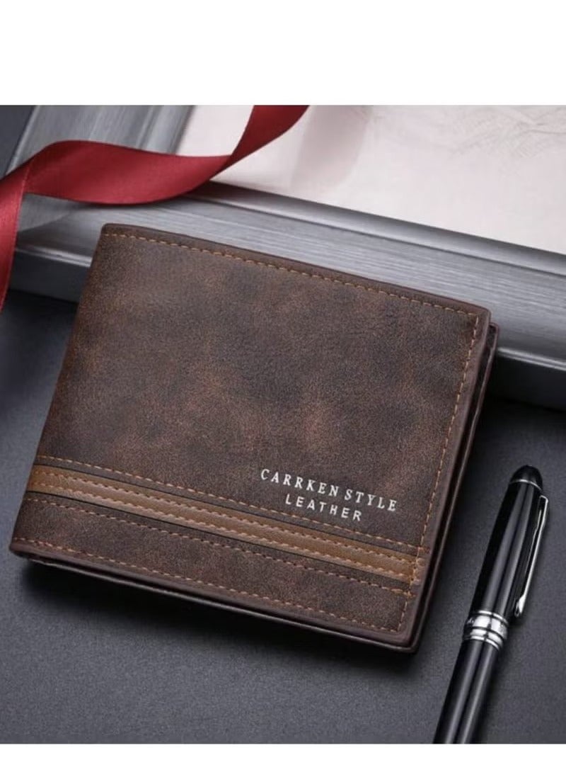 Generic New Men's Wallet with Multiple Pockets and Features, Attractive Character and European and American Style, Short and Casual  - Image 4