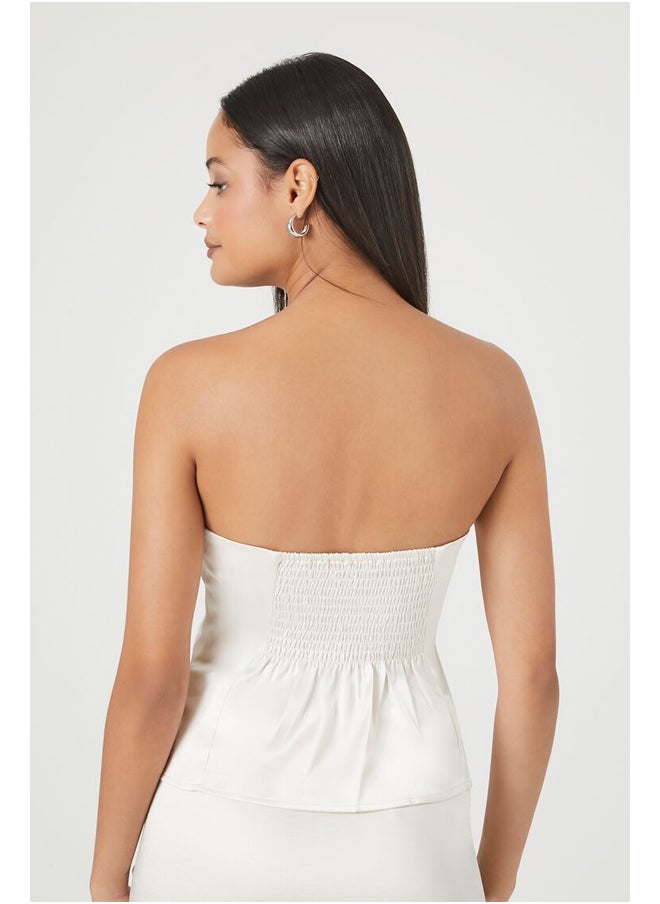 FOREVER 21 Satin Flare Tube Top  - Image 4