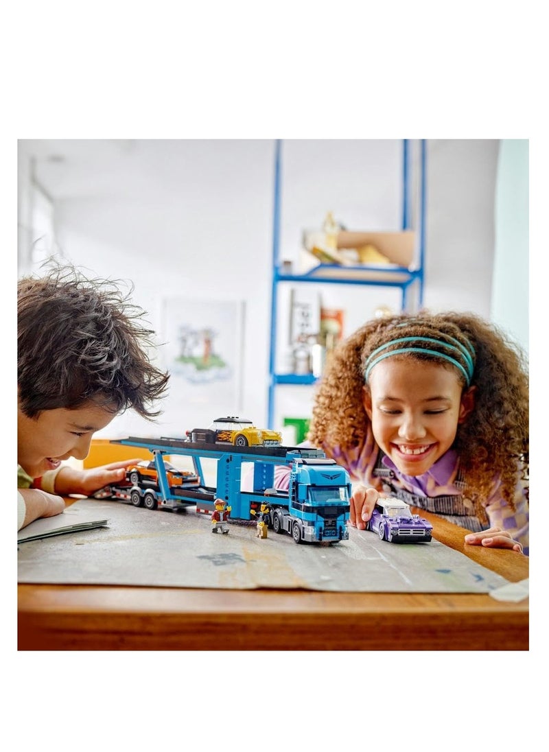 LEGO شاحنة نقل سيارات المدينة من ليجو مع سيارات رياضية 60408  - Image 2