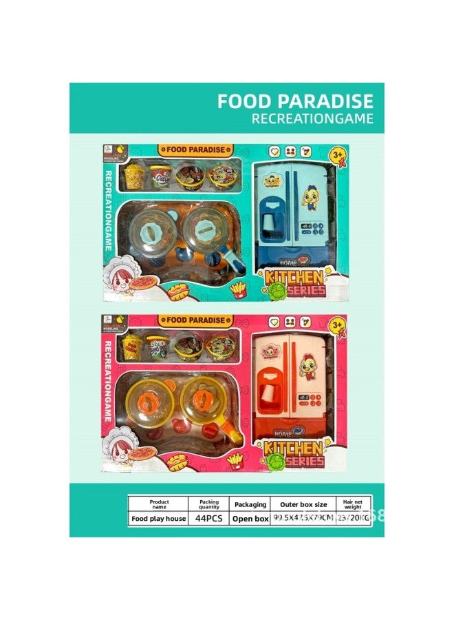 ألعاب محاكاة منزل الأطفال، الأجهزة المنزلية، المطبخ، الثلاجة، صندوق الهدايا، ألعاب منزل اللعب، الهدايا المؤسسية، الجملة