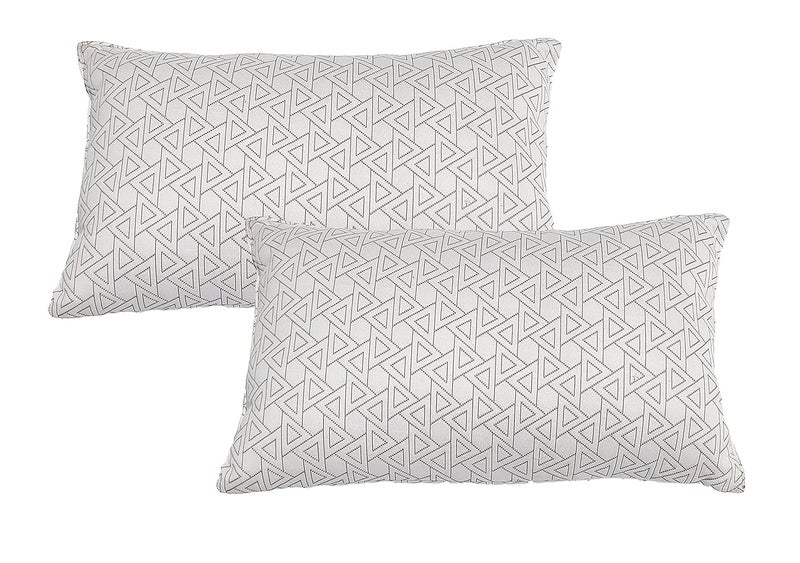 VG Mattress Organic Silk CottonkapokIlavam Sleeping Soft White Striped Classic Pillows Size 27 X 17 inches Off White 2 - Image 1