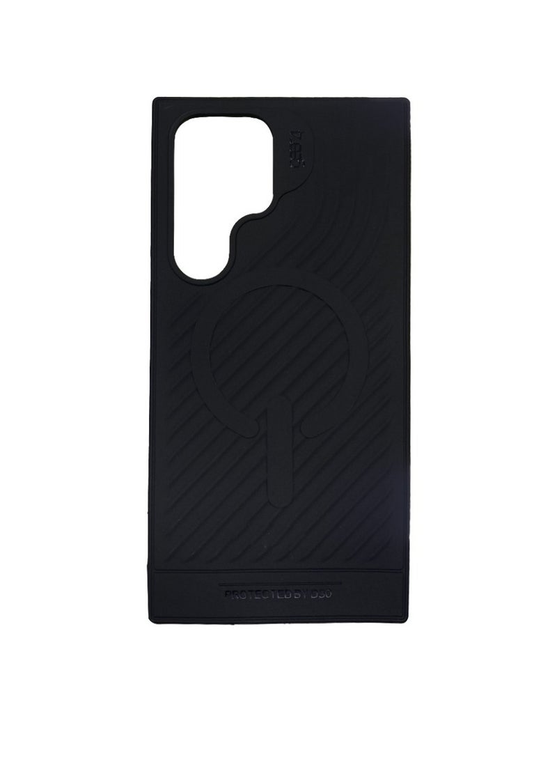 Yezler S24 Ultra MagSafe Compatible Shockproof Case Premium Silicone Protection Anti Scratch Cover with Soft Touch Back Slim Lightweight Design Built in SIM Ejector Slot Wireless Charging Support Durable Stylish- Black - Image 1