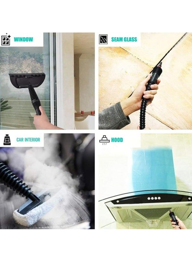 Denx Portable Handheld Steam Cleaner 1200w Multifunctional High Temperature With 9 Pieces Accessories Suitable For Kitchen Sofa Bathroom Window - Image 3