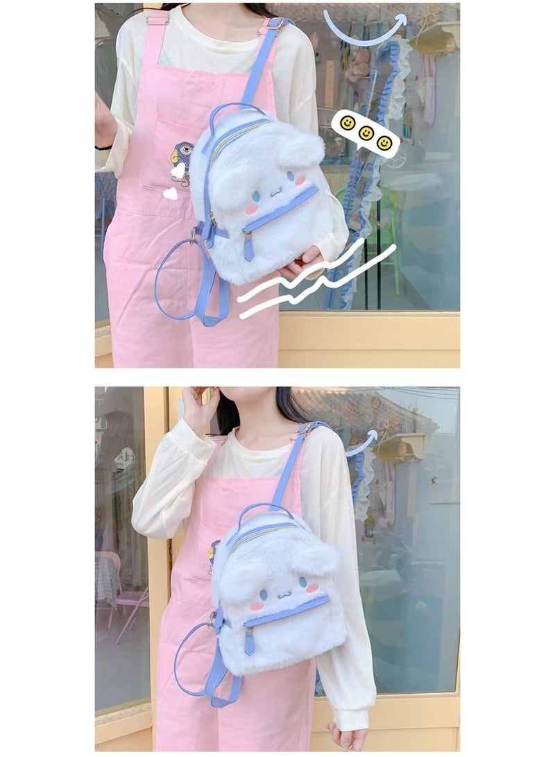 Kawaii Cinnamoroll Sanrio Cartoon Plush Backpack Student Sweet Style Large Capacity Backpack Anime Backpack - Image 2
