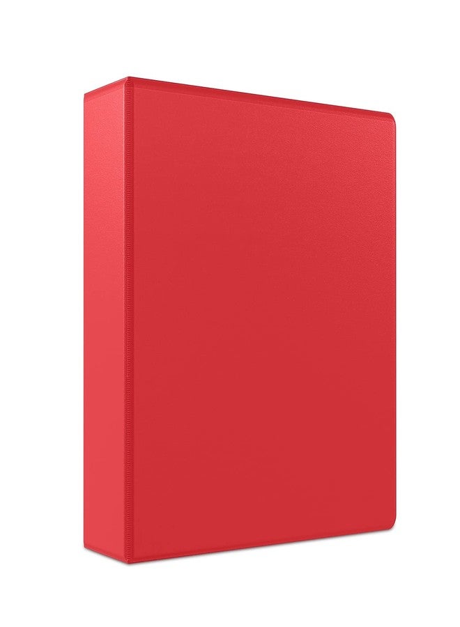 SIMPLY Staples Simply Economy 3-Inch Round Ring Non-View Binder, Holds Up to 460 Sheets, Red, Lightweight Binder for Office & School - Image 1