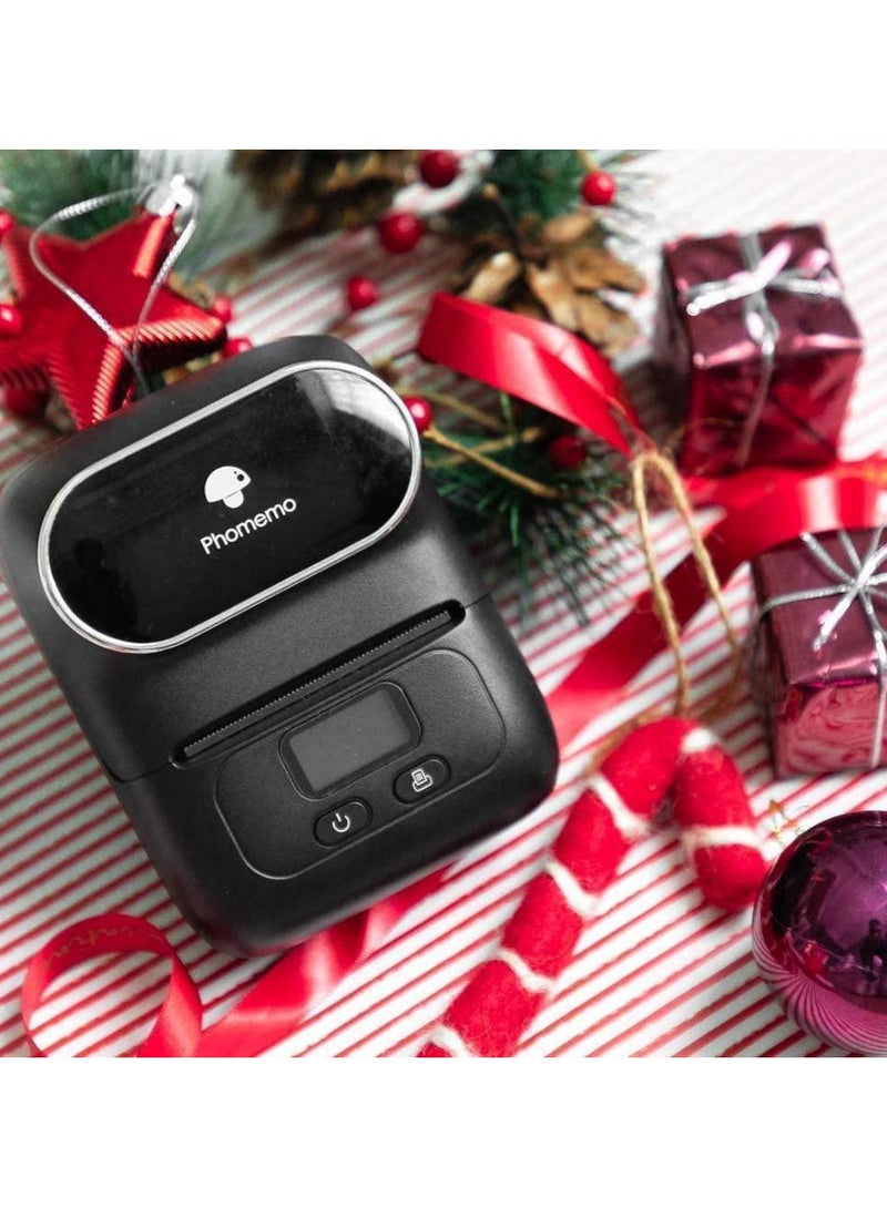 Phomemo M110 Portable Thermal Label Printer Bluetooth Connection Apply For Labeling Shipping Office Cable Retail Barcode And More Black - Image 3