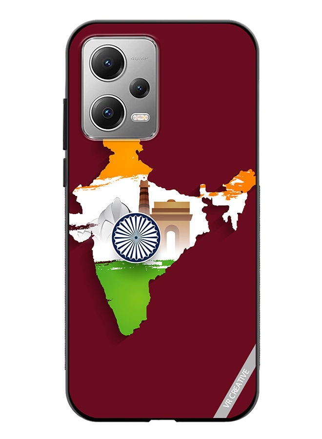 VR CREATIVE Protective Case Cover For Xiaomi Redmi Note 12 India Map Design Multicolour - Image 1