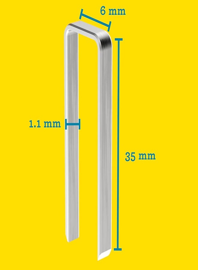 RAPID 5000126 Narrow Crown Staples, Leg Length 35 mm, No.90, 1500 Pieces, Galvanized - Image 3