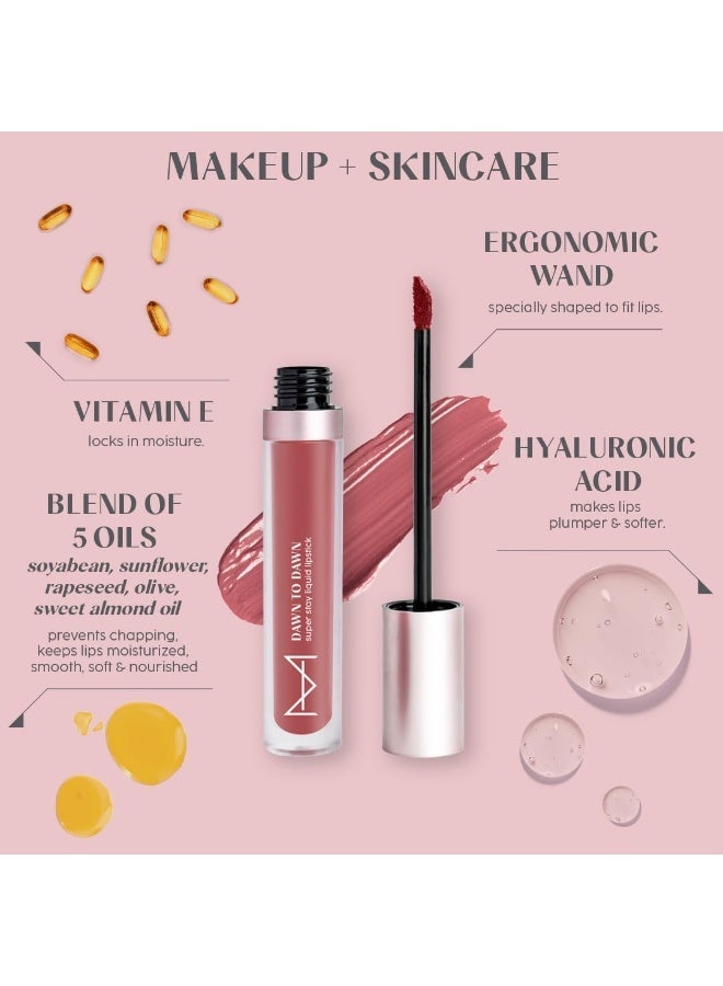 House Of Makeup Hydrating Liquid Lipstick | Nude Lipstick Shades | Comfy Liquid Lipsticks For Women | Everyday Nude Shade Lipstick | Liquid Matte Lipstick | 5 ml | (Peach Pie) - Image 3