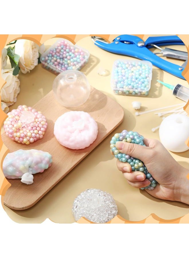 Simgoing 12 Sets Diy Stress Ball Making Kit Milky Blank With Skins Empty Squeeze Balls Fill Beads Expander Tool Vacuum Evacuating Device For Make Pressure Balls(Multicolored,A) - Image 5