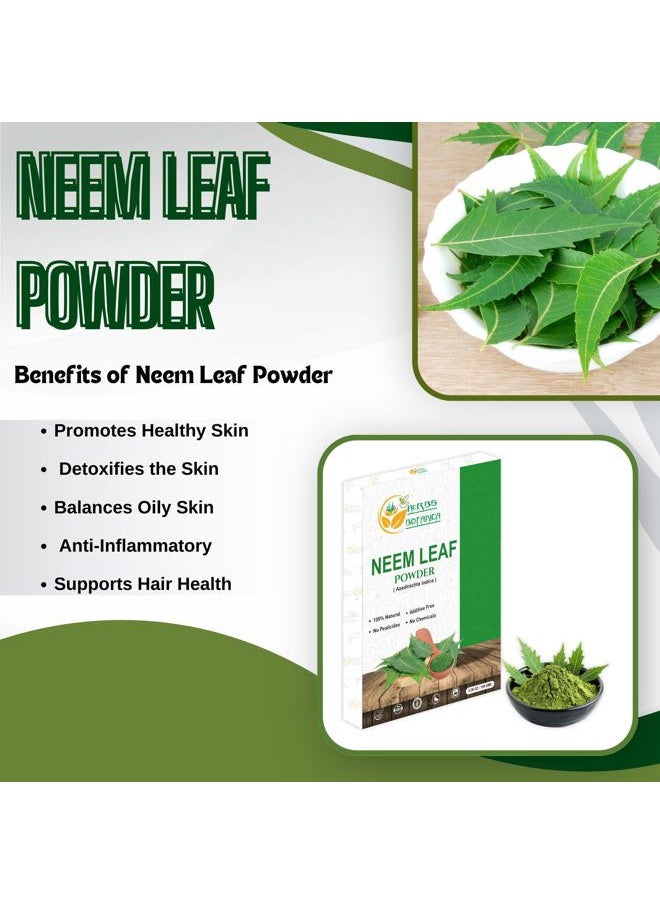 HERBS BOTANICA - Neem Powder for Hair Growth, Skin Care & Detox Wildcrafted Bitter Neem Leaves Powder for Immune System Support, Digestive Health 5.3 oz - Image 1