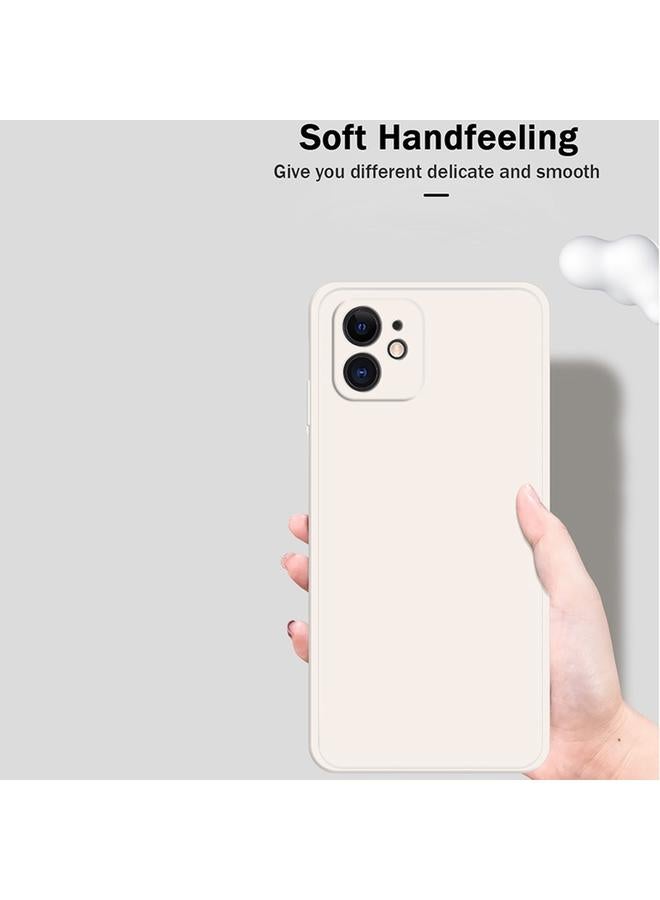 زبون جراب لهاتف iPhone 12 بلون سادة من السيليكون السائل المقلد بحافة مستقيمة وغطاء حماية كامل مقاوم للسقوط - Image 3