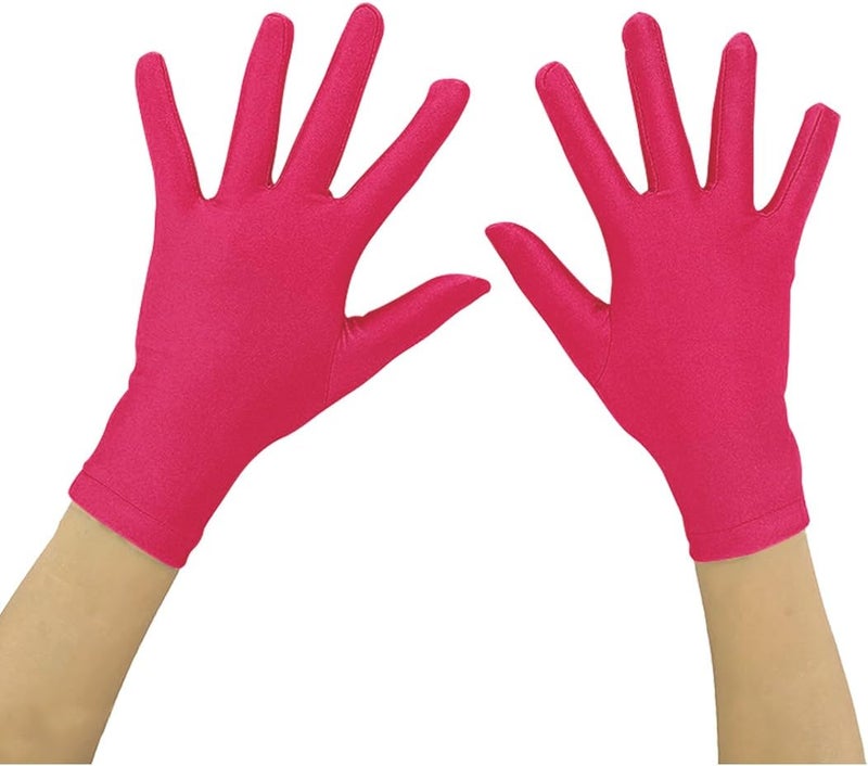 Ensnovo Adult 10" Wrist Length Spandex Full Finger Stretchy Short Glove - Image 1