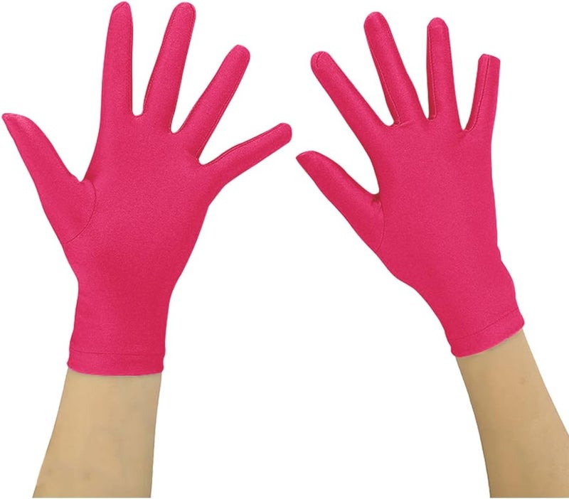 Ensnovo Adult 10" Wrist Length Spandex Full Finger Stretchy Short Glove - Image 2